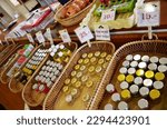 Small photo of Local wisdom herbal inhaler balm of Lopburi city for thai people foreign travelers visit select buy in souvenirs gifts shop of King Narai Ratchaniwet Palace on January 8, 2011 in Lop Buri, Thailand