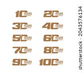 set of anniversary logo design. ... | Shutterstock .eps vector #2043576134