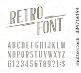 decorative retro alphabet font. ... | Shutterstock .eps vector #334716194