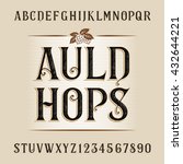 vintage alphabet vector font.... | Shutterstock .eps vector #432644221