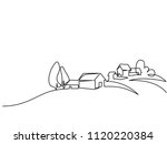 continuous line drawing.... | Shutterstock .eps vector #1120220384