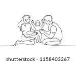 continuous one line drawing.... | Shutterstock .eps vector #1158403267