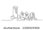 continuous one line drawing.... | Shutterstock .eps vector #1330425404