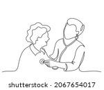 doctor stethoscope patient old... | Shutterstock .eps vector #2067654017