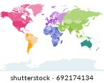 vector world map colored by... | Shutterstock .eps vector #692174134