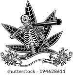 skull  guns and roses | Shutterstock .eps vector #194628611