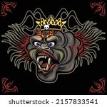 angry monster beast face... | Shutterstock .eps vector #2157833541