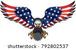 american eagle with usa flags | Shutterstock .eps vector #792802537