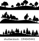 set of different silhouettes of ... | Shutterstock .eps vector #194045441