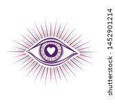 all seeing eye symbol. vision... | Shutterstock .eps vector #1452901214