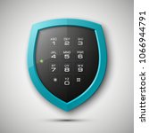 shield with electronic... | Shutterstock . vector #1066944791