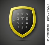 shield with electronic... | Shutterstock . vector #1093244234