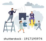 teamwork business leader... | Shutterstock .eps vector #1917195974