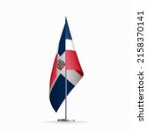 dominican flag state symbol... | Shutterstock . vector #2158370141
