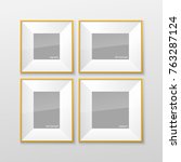 set of realistic square and... | Shutterstock .eps vector #763287124