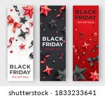three black friday vertical... | Shutterstock .eps vector #1833233641