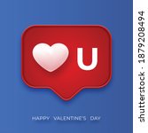 valentines day minimalist... | Shutterstock .eps vector #1879208494