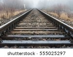 Empty Railroad Track Going Into ...