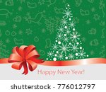 new year's  festive banner with ... | Shutterstock .eps vector #776012797