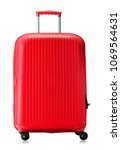 Travel red suitcase isolated on ...