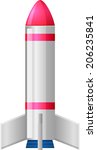 missile vector on white... | Shutterstock .eps vector #206235841