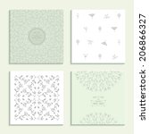 patterns with vegetative... | Shutterstock .eps vector #206866327