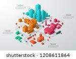 modern isometric or 3d location ... | Shutterstock .eps vector #1208611864
