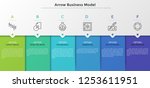 six colorful rectangular... | Shutterstock .eps vector #1253611951