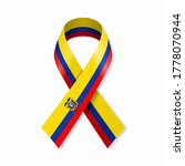 ecuadorian flag stripe ribbon... | Shutterstock .eps vector #1778070944