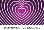 Purple neon heart shape 3d...