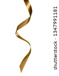 shiny satin ribbon in brown... | Shutterstock . vector #1347991181