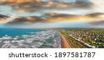 Middleton Beach, South Australia. Aerial view of beautful park.