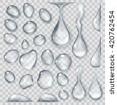 set of transparent drops of... | Shutterstock .eps vector #420762454
