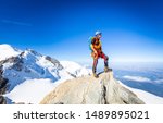 Alpinist Guy Mountaineer Man...