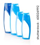 four blue shampoo bottle | Shutterstock . vector #60026992