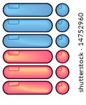 red and blue long buttons | Shutterstock . vector #14752960