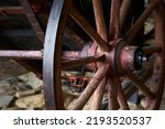 Close Up Of An Old Wooden Wheel ...