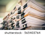 Stack of paper files