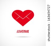 love letter symbol. love mail... | Shutterstock .eps vector #163654727