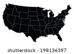Usa Map In Black
