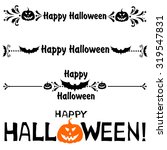 happy halloween  collection of... | Shutterstock .eps vector #319547831