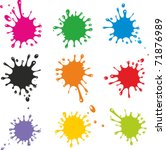 Vector Set Of Colored Blots On...