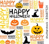 halloween seamless background... | Shutterstock .eps vector #83687524