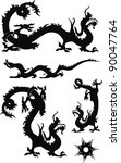 set of the chinese dragons ... | Shutterstock . vector #90047764