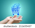 online shopping business... | Shutterstock . vector #211655437