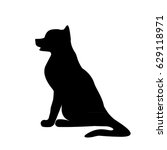dog silhouette | Shutterstock .eps vector #629118971
