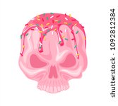 Skull Cupcake With Pink Icing...