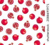 pomegranate seamless pattern.   ... | Shutterstock .eps vector #2088695971