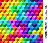 Colorful Bright Cubes. Seamless ...