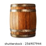Wooden Oak Barrel Isolated On...